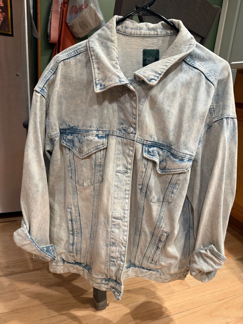 wild fable Light Acid Wash Denim Jacket - Faded Blue
